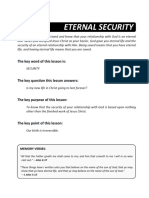 Lesson 2 Eternal Security