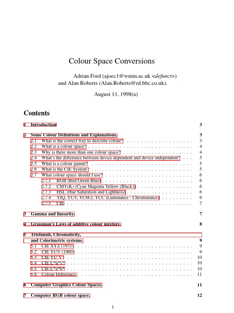 Understanding Colour Space Conversions | PDF | Rgb Color Model | Color