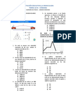 Examen física grado noveno velocidad distancia