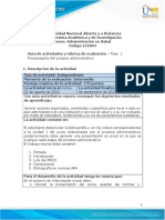 Guía de Actividades y Rúbrica de Evaluación - Fase 1 - Preconceptos Del Proceso Administrativo