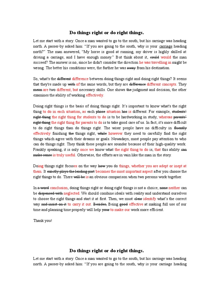 Do Things Right Or Do Right Things Pdf Cognition Cognitive Science