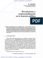 Privatizacion y Contractualización en La Función Pública