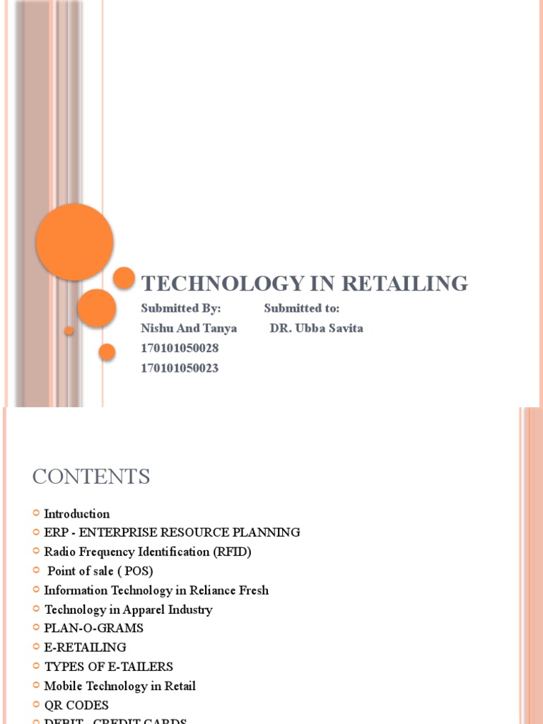 Technology Innovations in Retailing | PDF | Point Of Sale | Online Shopping