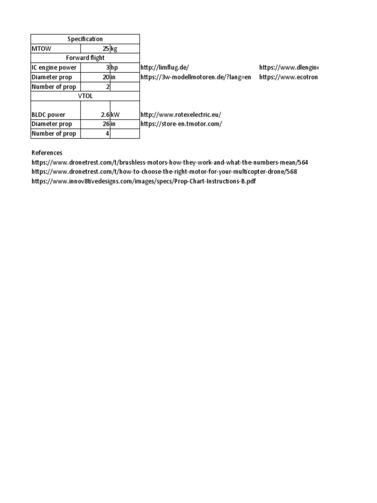 Motor and Propeller Selection PDF Thrust Vehicles