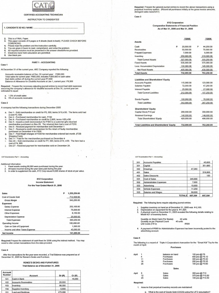 Sample Bookkeeping Test