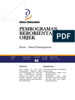 Modul 2. Dasar - Dasar Pemrograman