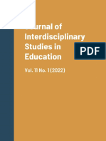 Journal of Interdisciplinary Studies in Education 2022 Vol 11 No 1 