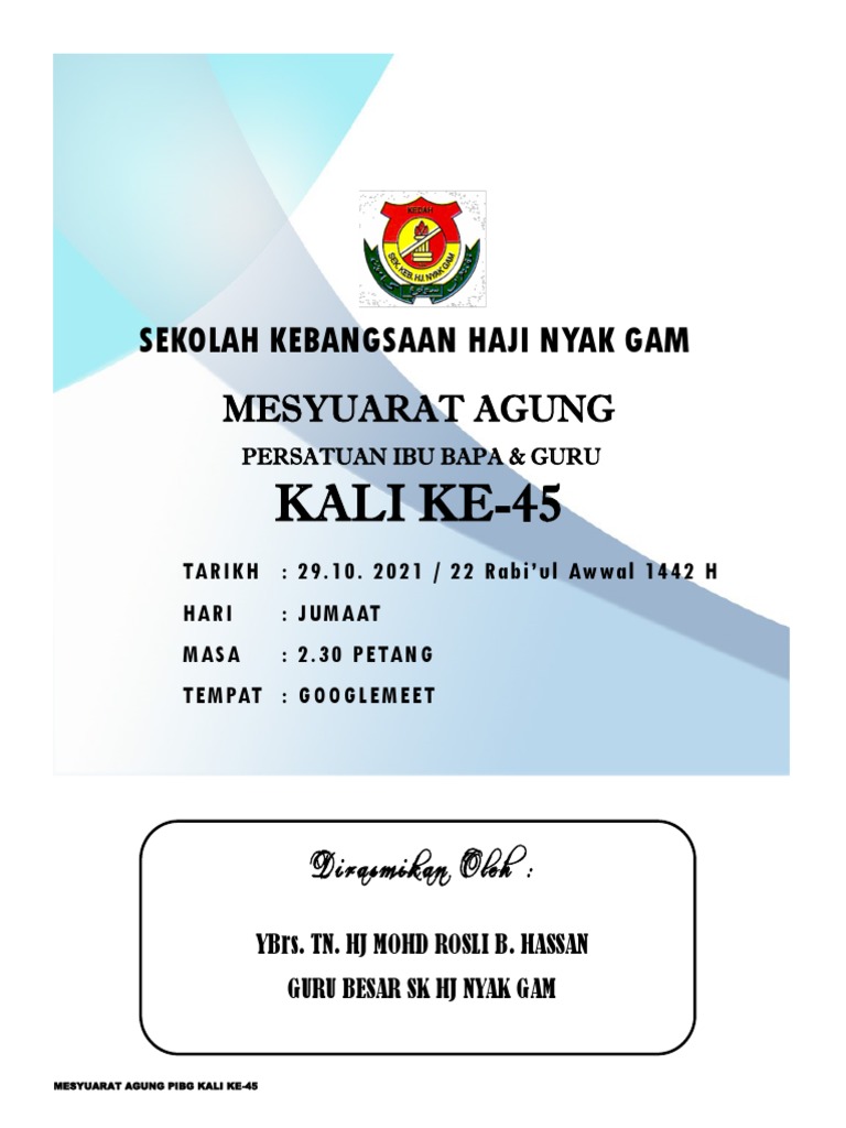 Buku Program Mesyuarat Agung 2021 Anyflip Pdf