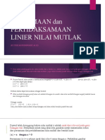 PERSAMAAN Dan PERTIDAKSAMAAN LINIER NILAI MUTLAK