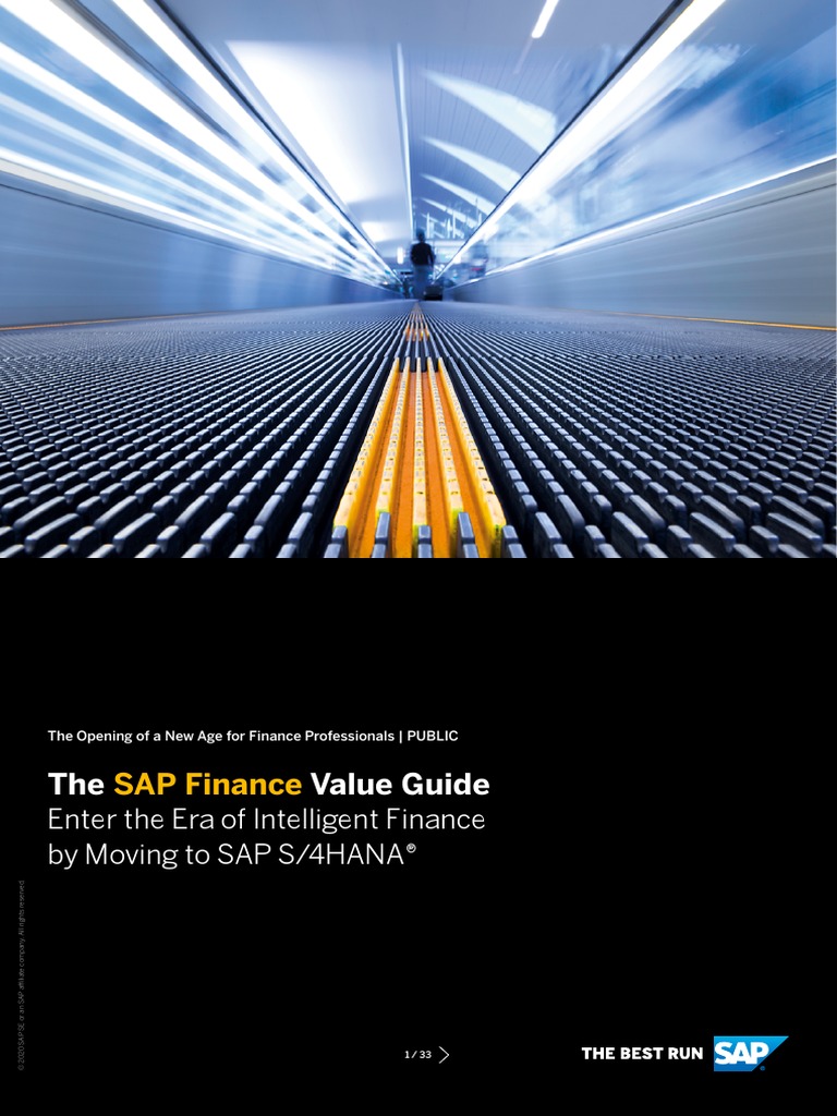 The SAP Finance Value Guide Enter The Era of Intelligent Finance by