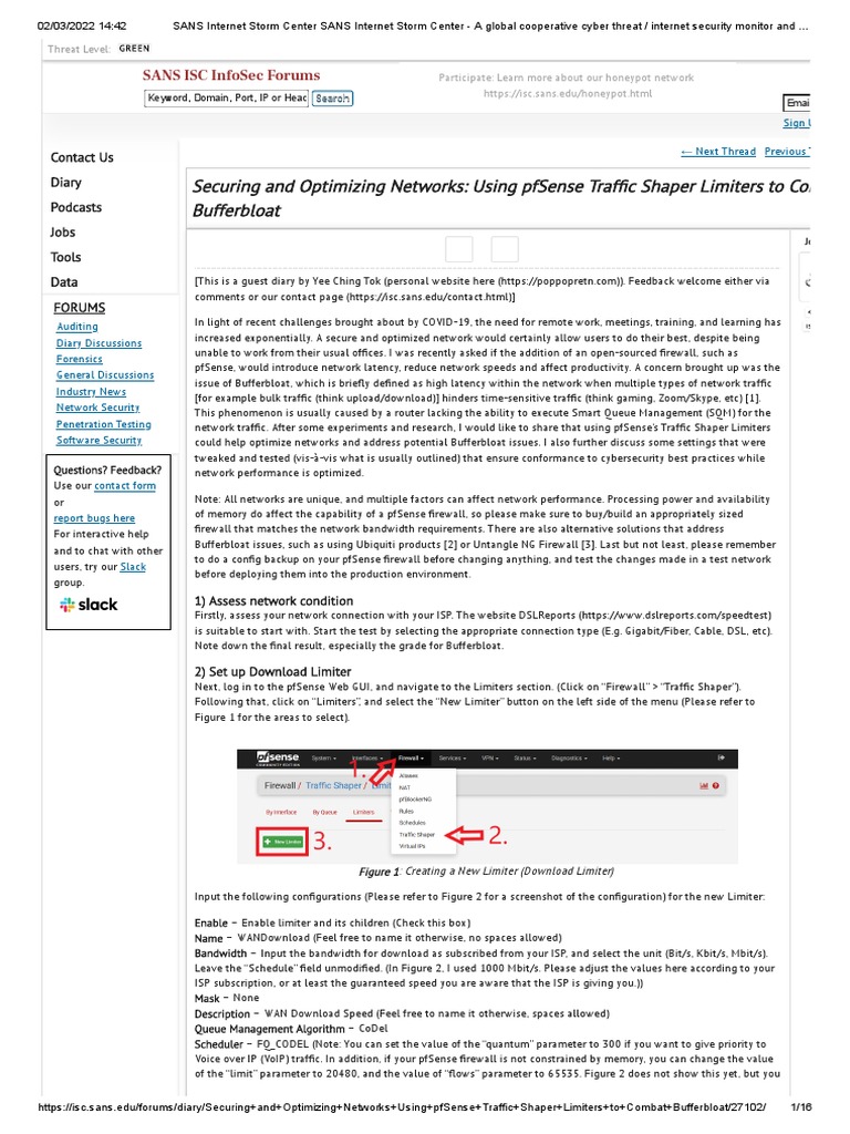 pfSense Traffic Shaping for QoS | PDF | Computer Network | Internet