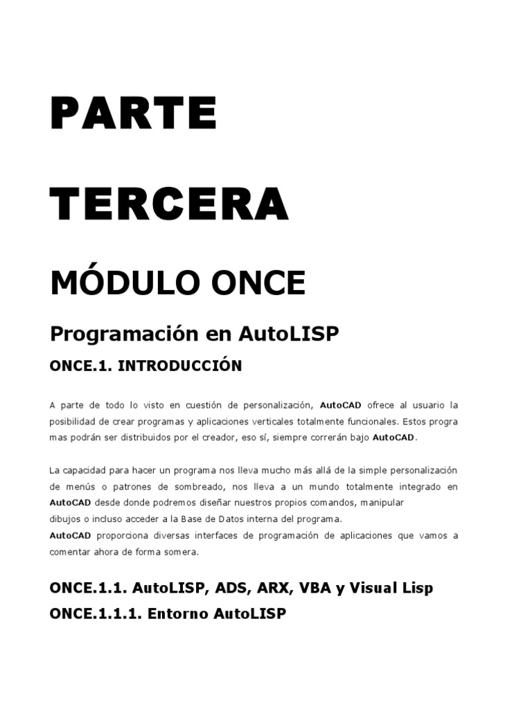 Programación en AutoLISP para AutoCAD | PDF | Lenguaje de programación ...