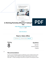 A - Is Working Remotely Effective - Gallup Research Says Yes Free Summary by Adam Hickman and Jennifer Robison
