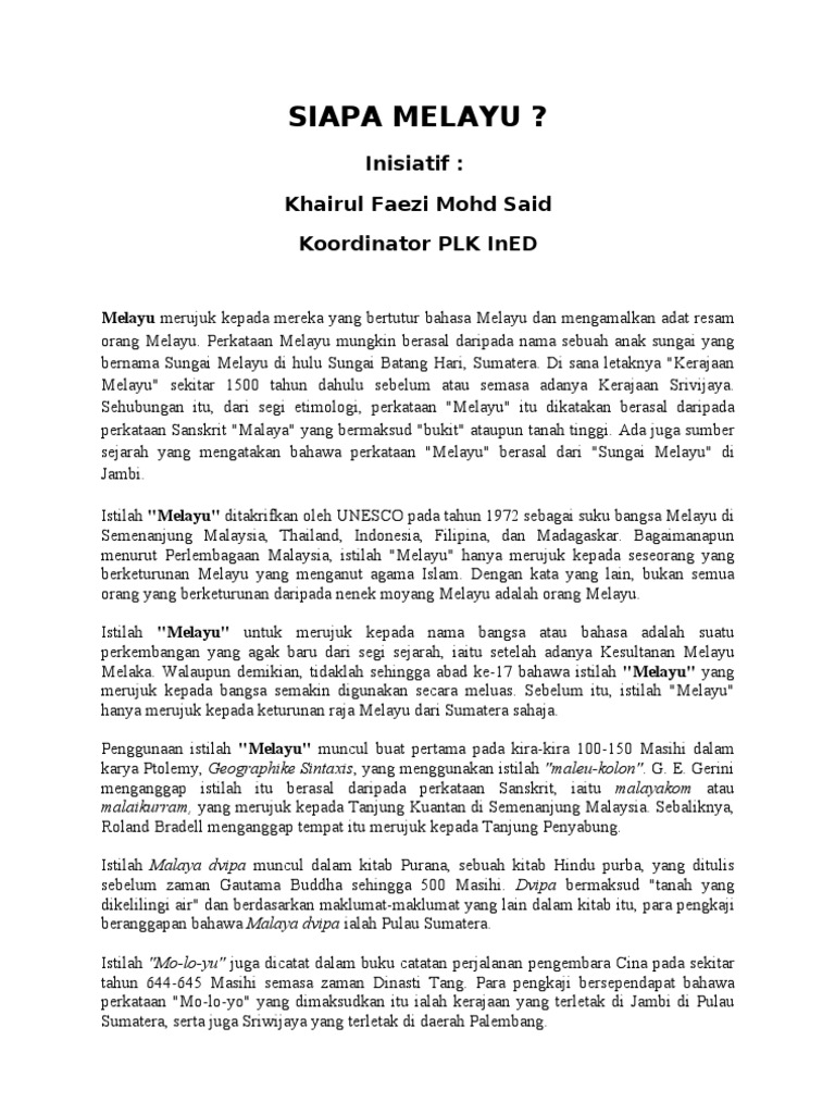 Siapa Melayu Pdf