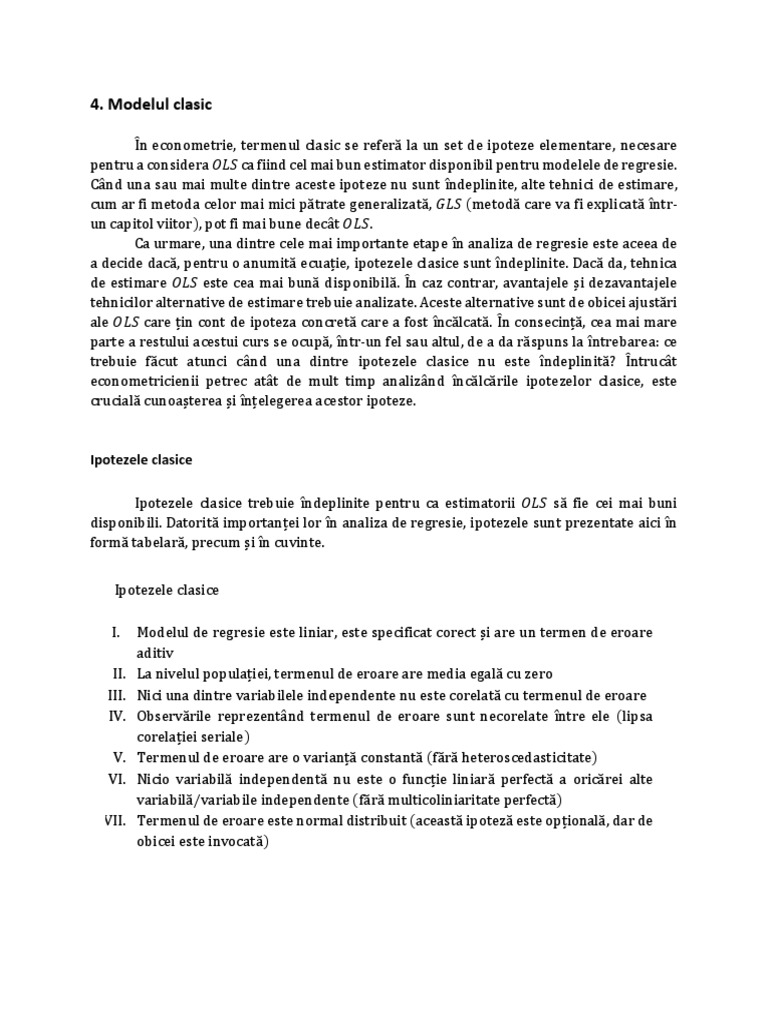Modelul Clasic | PDF
