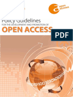 Policy Guidelines: Open Access