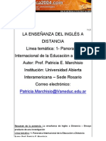 La Enseñanza del Inglés a Distancia