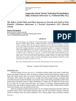 The Effect of Bed Width and Plant Spacing on Growth and Yield of Seed Potatoes