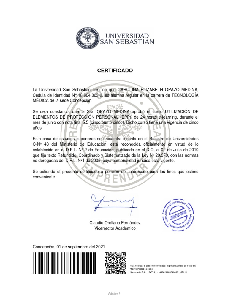 Certificado EPP PDF