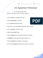 Elementary Subject Verb Agreement Worksheet