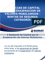 Ganancias de Capital X La Enajenación de Valores Mobiliarios Rta 2a Categoria