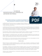 Defensoría pide que se investiguen las labores de antauro humala en penal