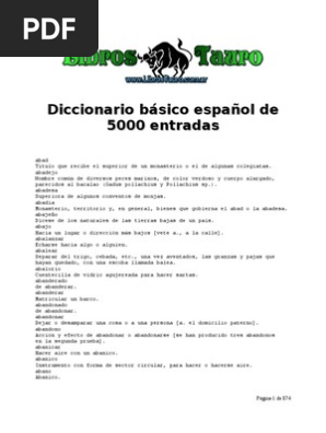 Varios Diccionario Basico Espanol De 5 000 Entradas Abejas