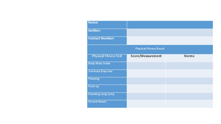 PATH-Fit I - Physical Fitness Test Result Norms (1) (Autosaved) | PDF