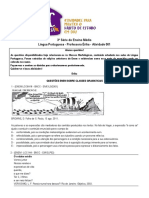 3 Série Do Ensino Médio Língua Portuguesa - Professora Érika - Atividade 001