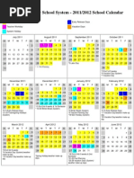 2011 2012 School Calendar | PDF