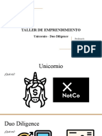 Taller de Emprendimiento Unicornio-Duo Diligence