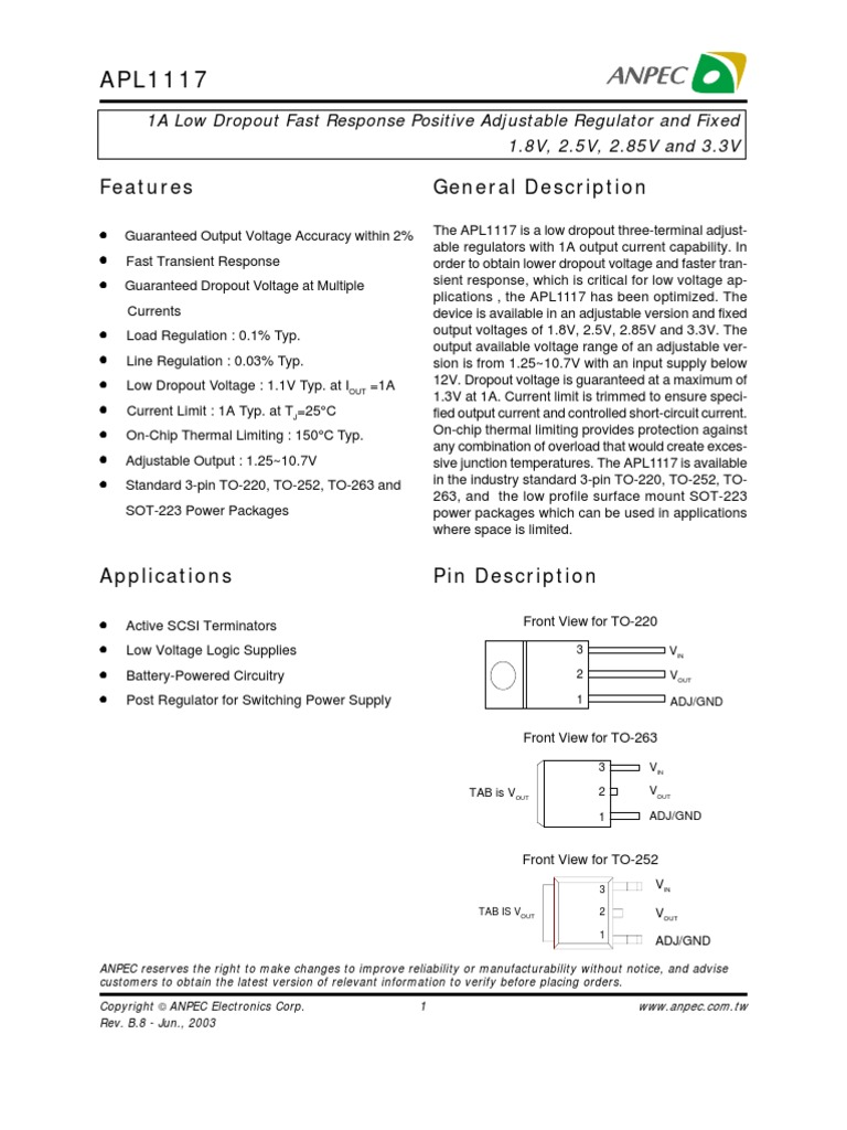 Datasheet 1117 | PDF