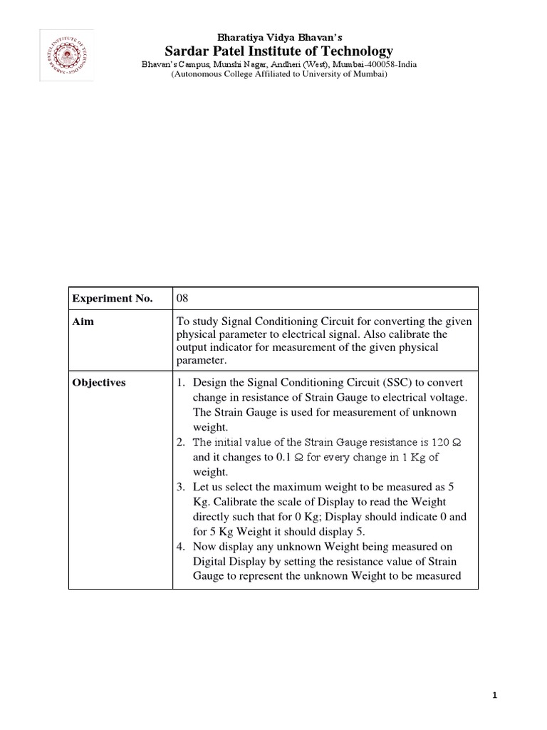 Signal Conditioning PDF Electronics Electricity