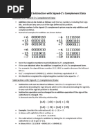 Addition and Subtraction with Signed 2s complement