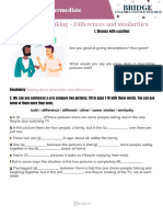 Printable - Speaking - Differences and Similarities