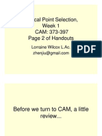 Clinical Point Selection, Week 1 CAM: 373-397 Page 2 of Handouts