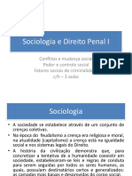 Aula 1 - Sociologia e Direito Penal I