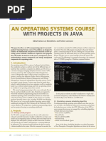 An Operating Systems Course: With Projects in Java