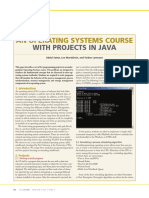 An Operating Systems Course: With Projects in Java