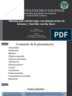 Sistema para Fototerapia Con Demarcación de Lesiones y Barrido Con Luz Laser.