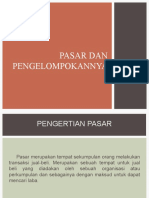 PASAR DAN PENGELOMPOKANNYA