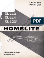 Homelite xl-113 xl-114 xl-122 Chainsaw Ipl 24360 Revision 1