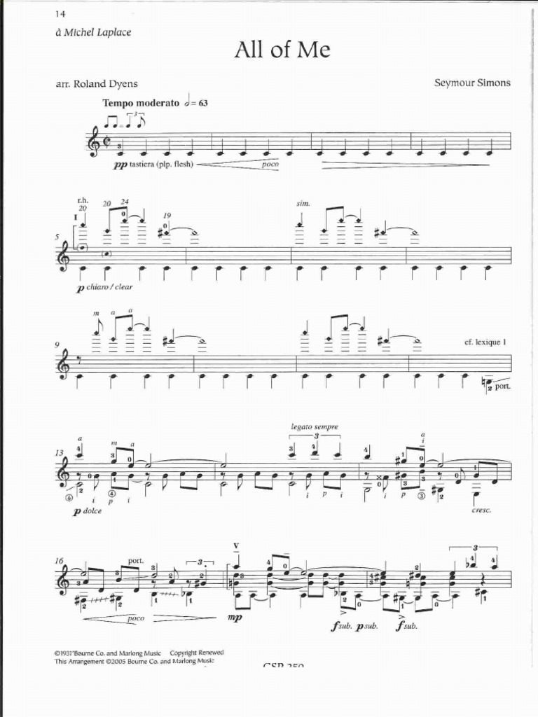 Arranjos de Jazz (Roland Dyens) | PDF