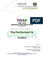 Pinar Plan Institucional de Archivo Periodo 2020 2023
