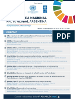 AGENDA 8va. Asamblea Nacional Pacto Global Argentina