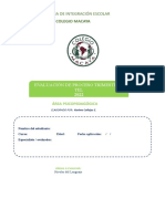 Portada Eval. Tel Ii Semestre Kinder