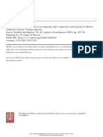 La trayectoria de la investigación sobre migración internacional en México