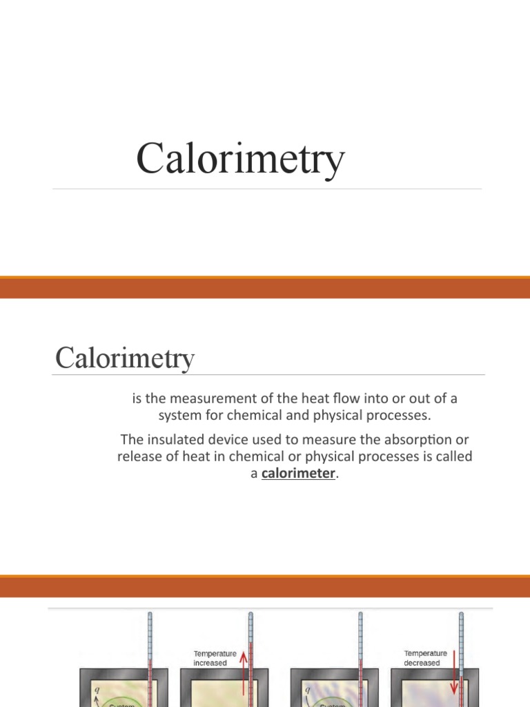 Calorimetry PDF Heat Calorimetry