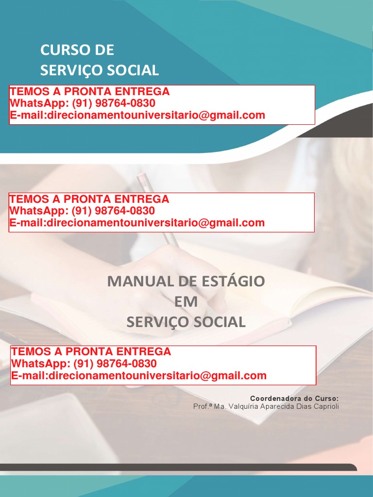 Manual de Estágio em Serviço Social | PDF | Trabalho social | Sociologia