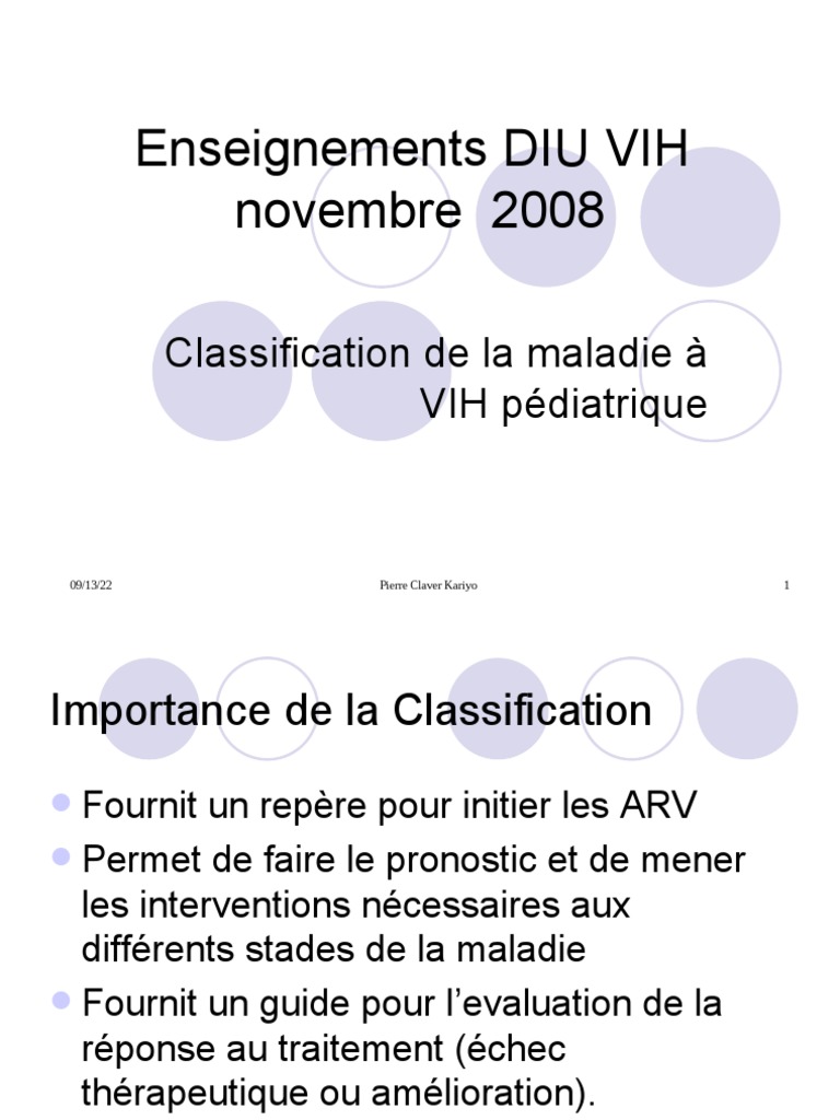 p3 Classification Pediatrie | PDF | VIH | SIDA